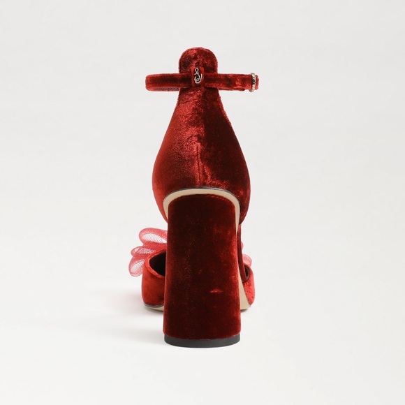 Beautiful Deep Cherry Velvet Shoes - Picture 3 of 3